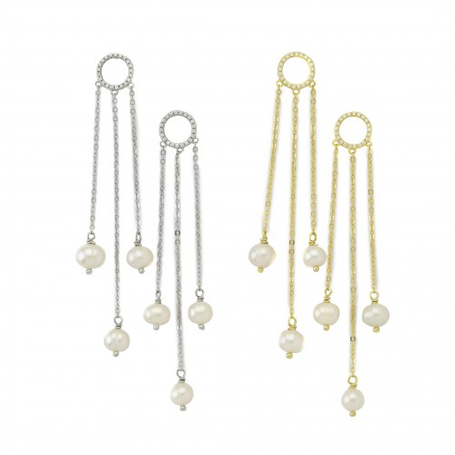 Dangle Earrings with Pearl