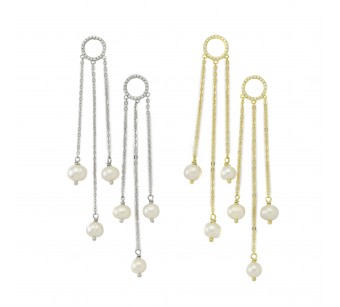 Dangle Earrings with Pearl