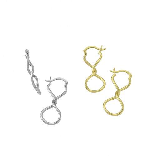 Infinity "Crumpled" Earrings