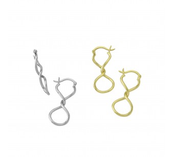 Infinity "Crumpled" Earrings