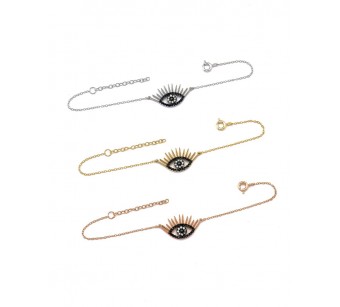 Silver evil eye bracelet 2