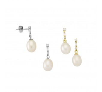 Dangle Earrings with Pearl