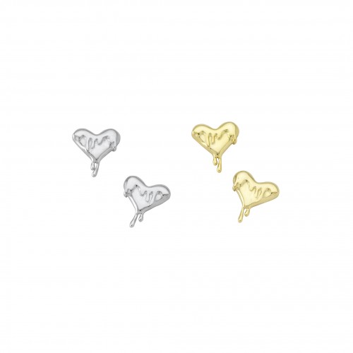 "Liquid" Heart Earrings