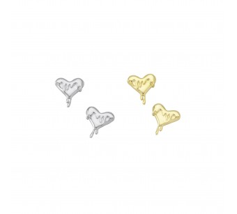 "Liquid" Heart Earrings