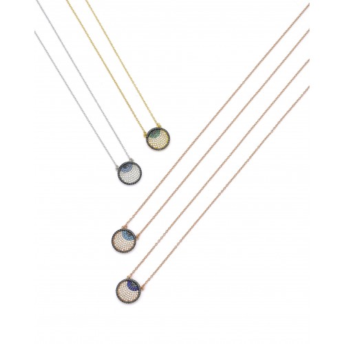 Silver eye necklace