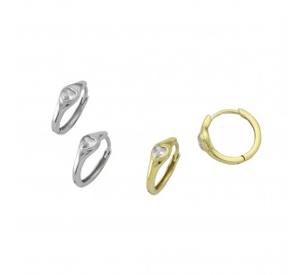 Hoop Heart Earrings