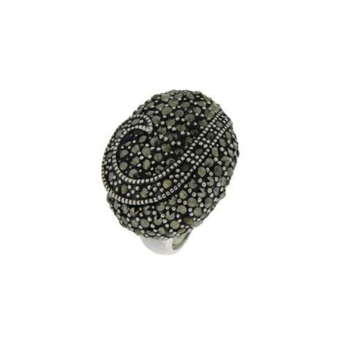 Silver marcasite ring