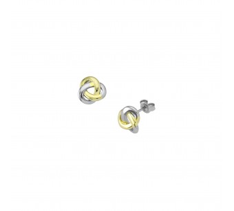 Two-Tone Knot Earrings