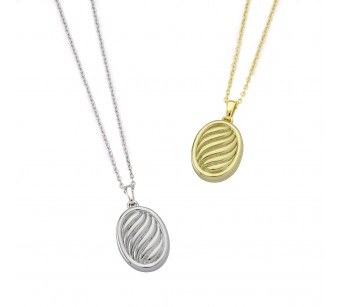 Oval Disk Necklace