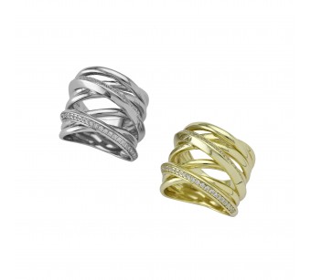 Wide Spiral Ring