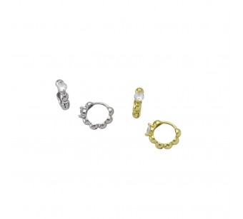 Mini Hoop Beads Earrings