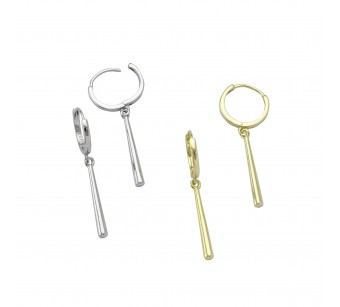 Bar Hoop Earrings