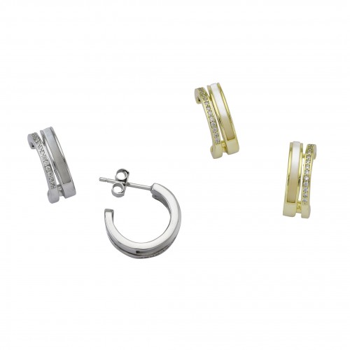 Open Double Hoop Earrings