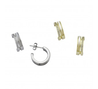 Open Double Hoop Earrings