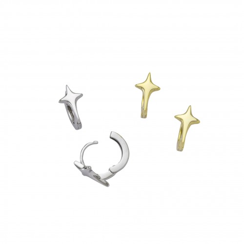 Star Hoop Earrings