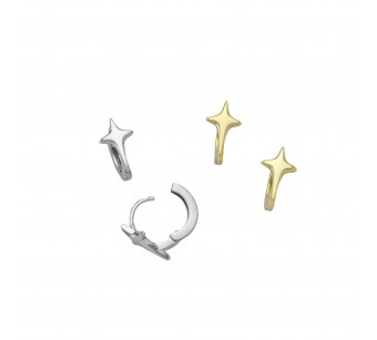 Star Hoop Earrings
