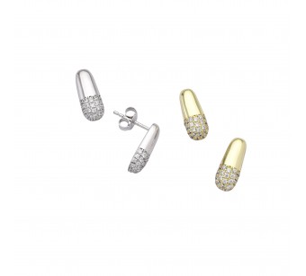 "Half Pill" Earrings