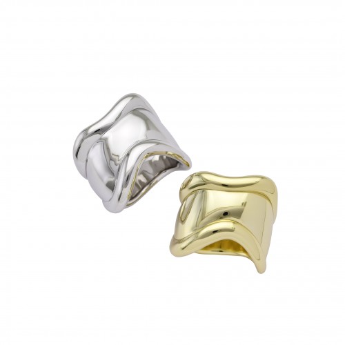 "Crumpled" Wide Ring