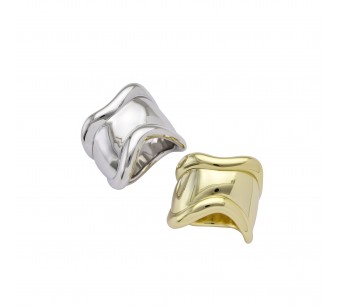 "Crumpled" Wide Ring