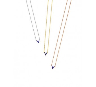 Silver triangular bar necklace 2