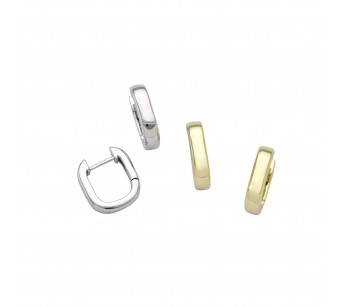 Open Rectangular Hoop Earrings