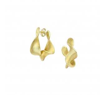"Crumpled" Twisted Earrings