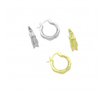 Crumbled Hoop Earrings