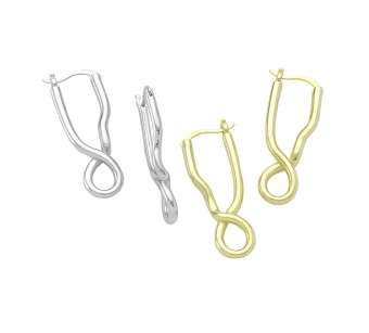 Crumbled Hoop Earrings