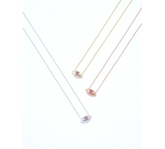 Silver eye necklace 2
