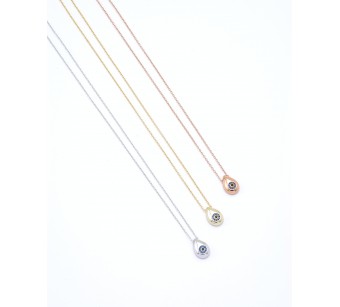 Silver eye necklace