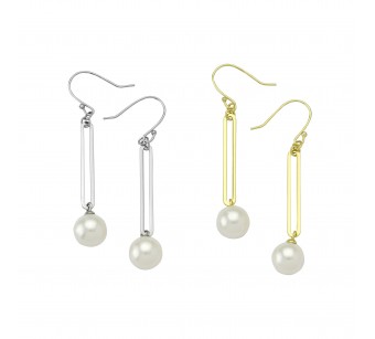 Hanging Earrings with Pearl