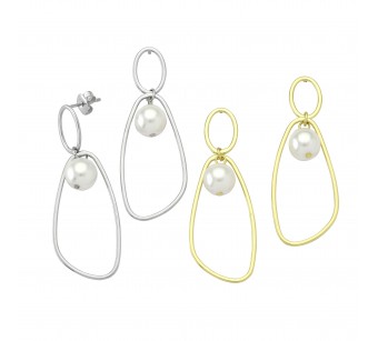 Hanging Hoop Earrings with...