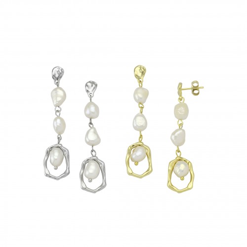 Hanging Earrings with Pearl