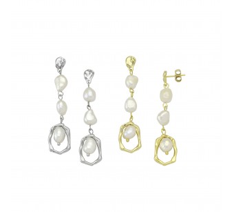 Hanging Earrings with Pearl