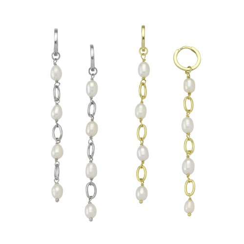 Hanging Earrings with Pearl