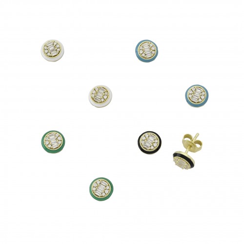 Round Disk Earrings