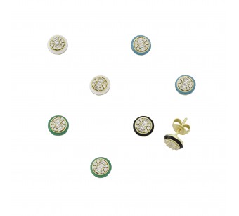 Round Disk Earrings