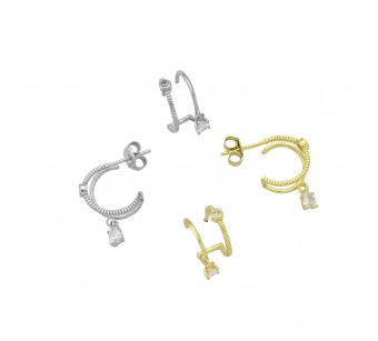 Open Double Hoop Earrings