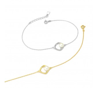 Rhombus Pearl Bracelet