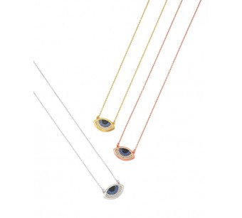 Silver eye necklace 2