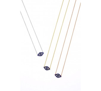 Silver eye necklace 2