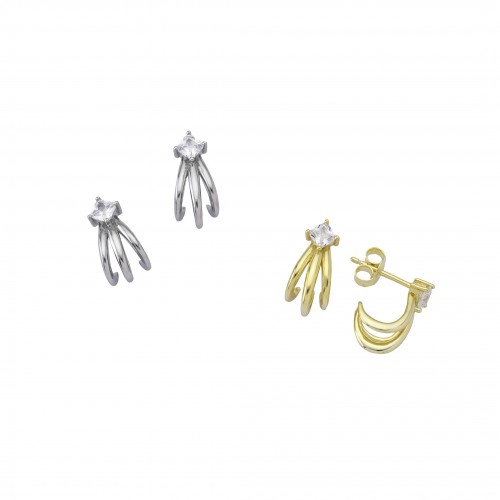 Triple-Half Hoop Earrings