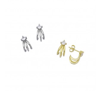 Triple-Half Hoop Earrings