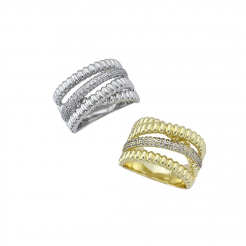 Wide Spiral Ring
