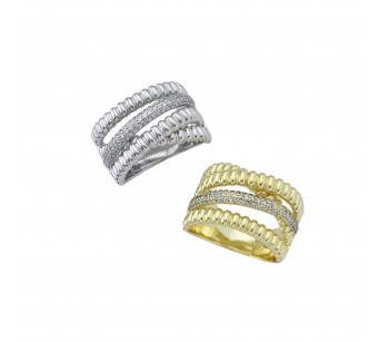Wide Spiral Ring