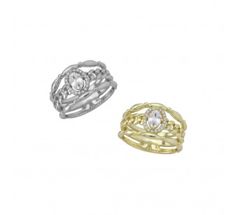Wide Spiral Ring