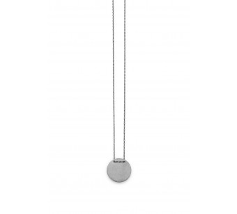 Silver disk necklace