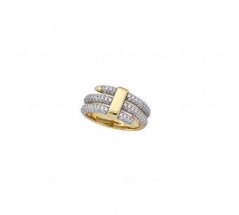 Two-Tone By Pass Ring