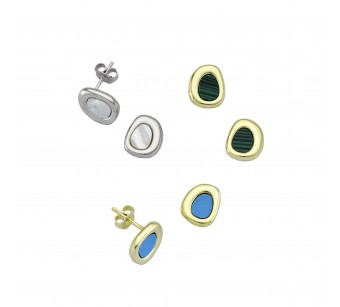 Crumpled Disk Earrings