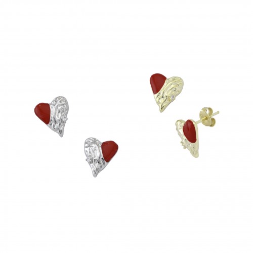 Crumpled Hearts Earrings